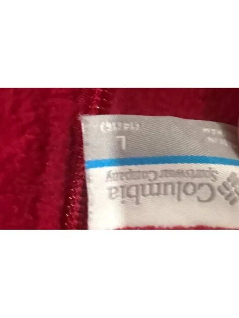 Columbia Girls Fleece Jacket Large Red Full Zip Hooded Outdoor Hiking